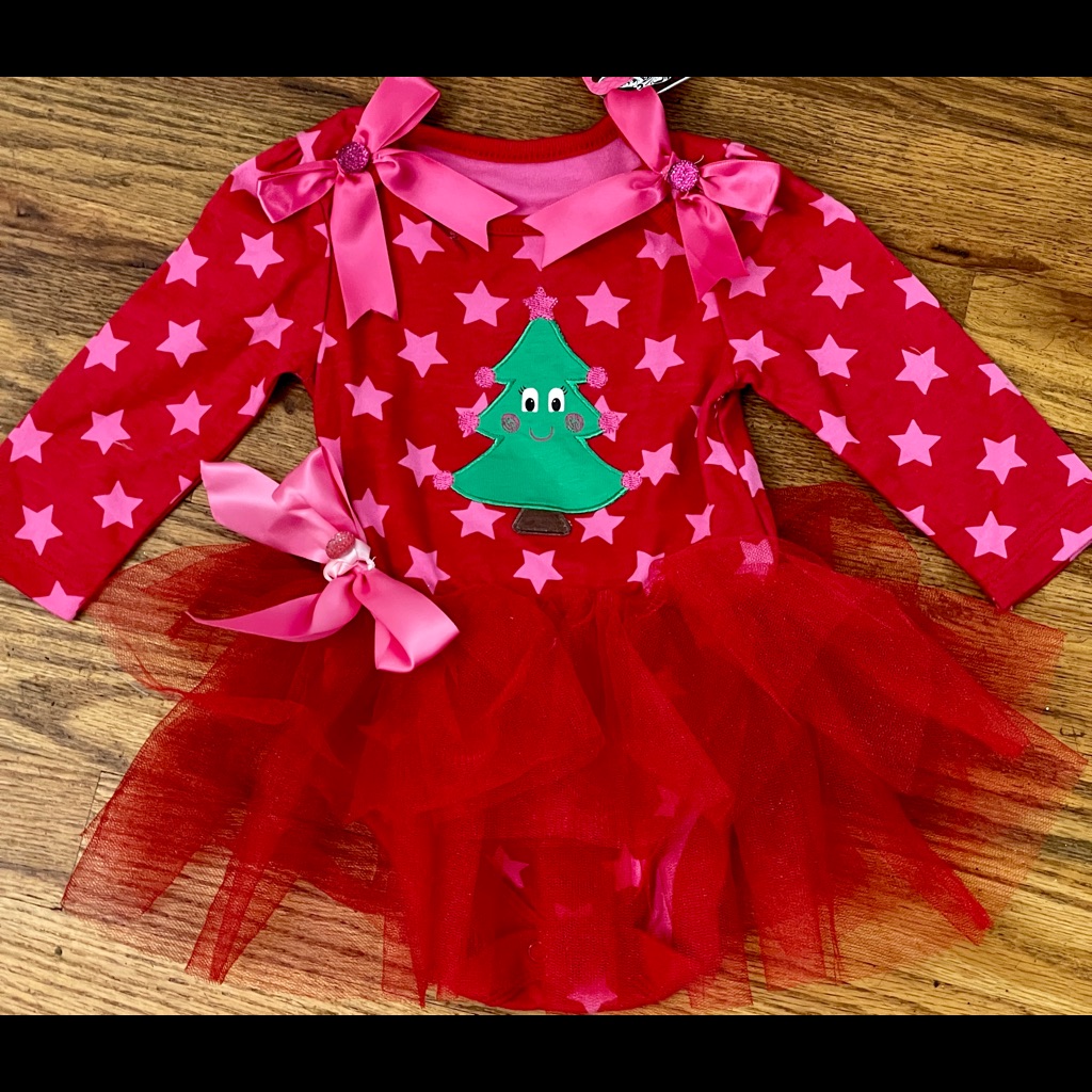 New Boutique Christmas Onsie Outfit Sz 0-3 Months